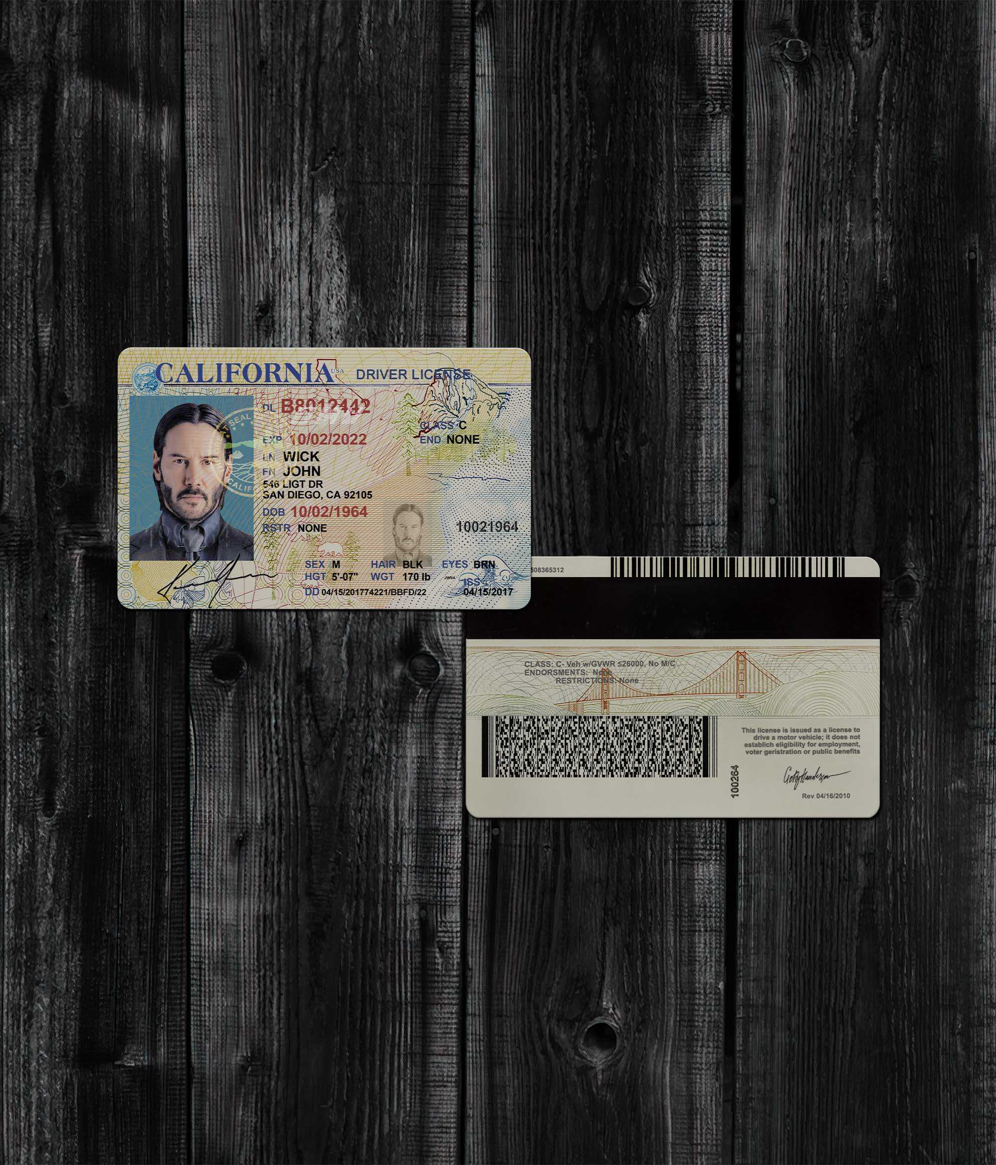 California Driver License OLD2