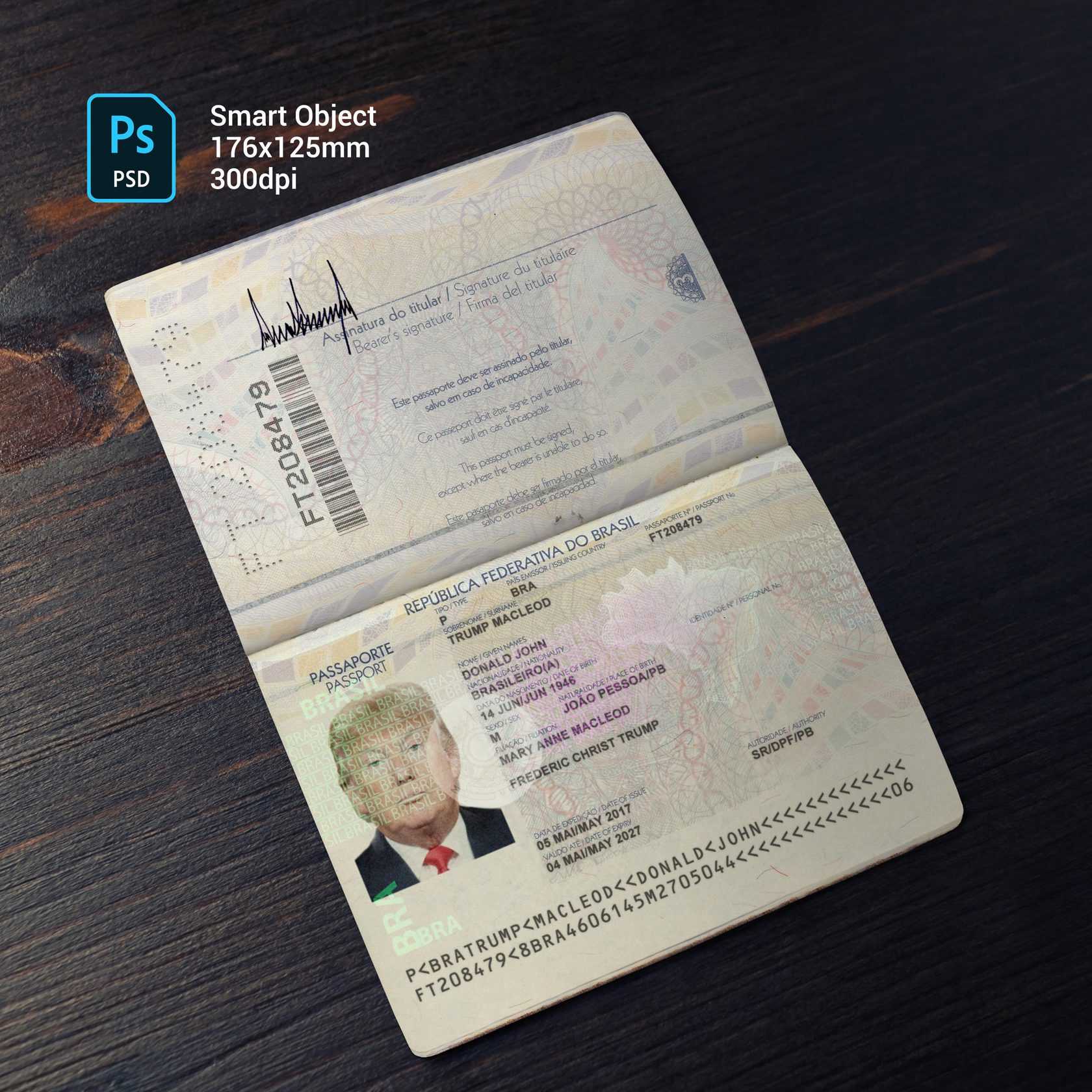 Brazil Passport 2016+ PSD1
