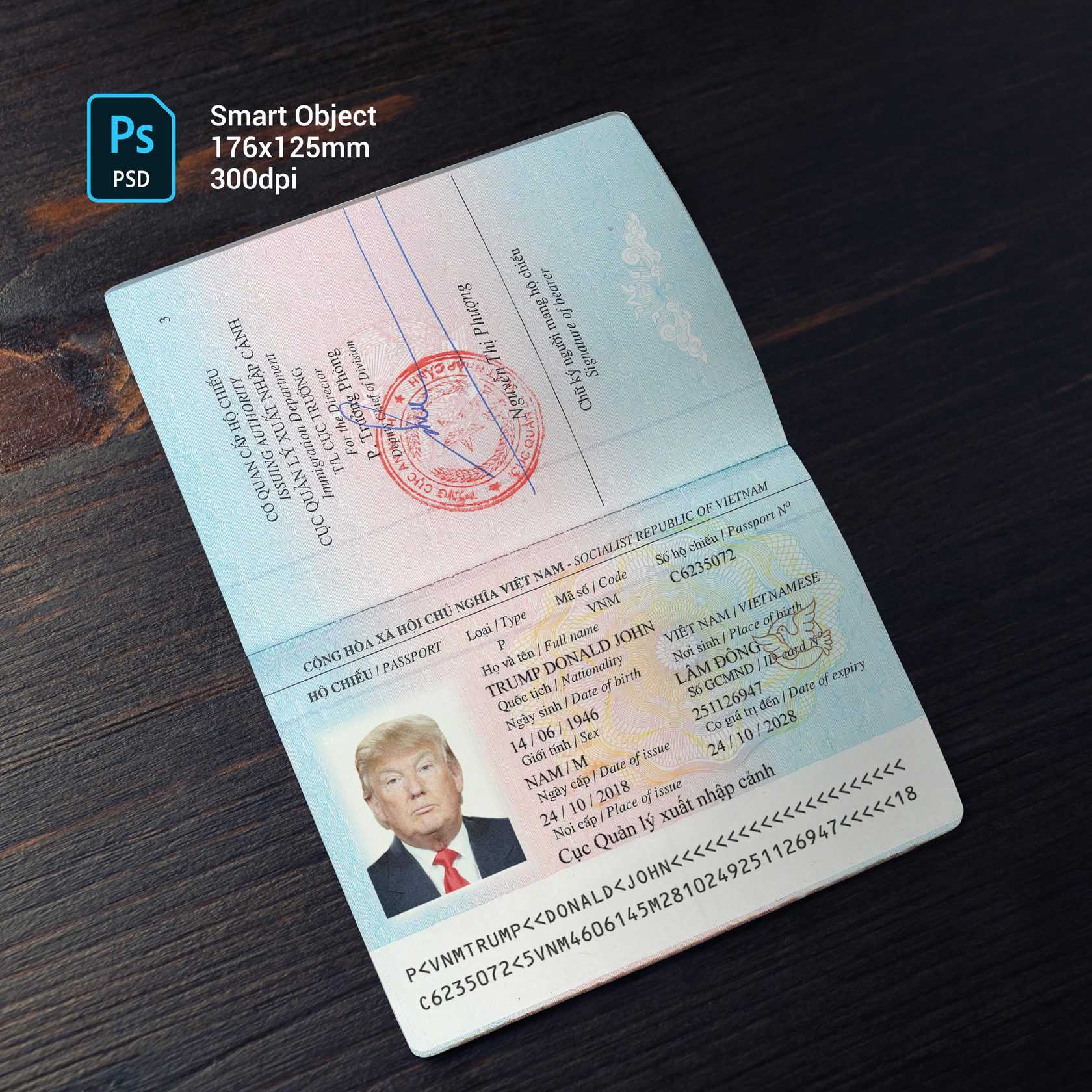 Vietnam Passport 2006+ PSD1