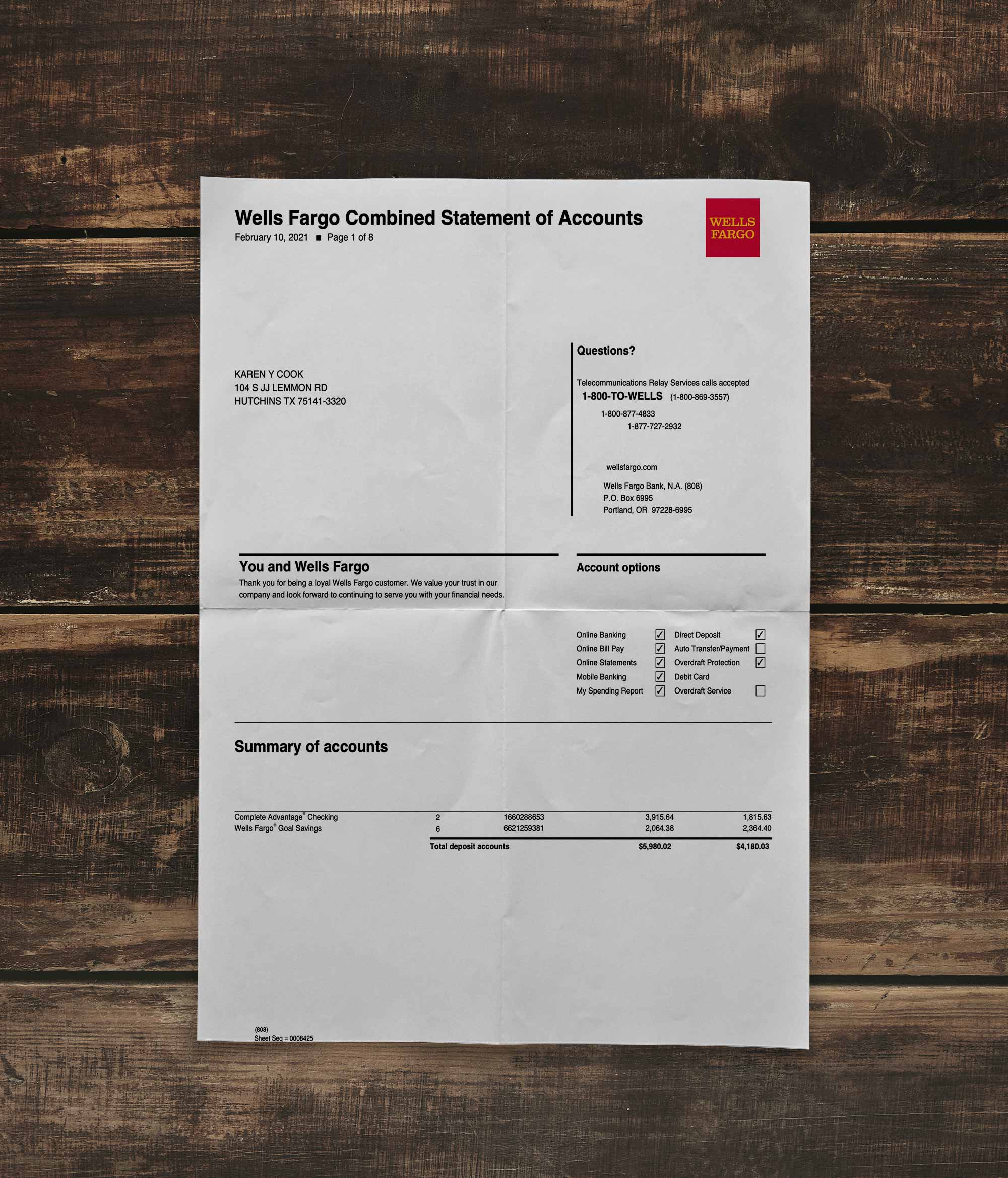 Statement | Wells Fargo & Company | USA | 2