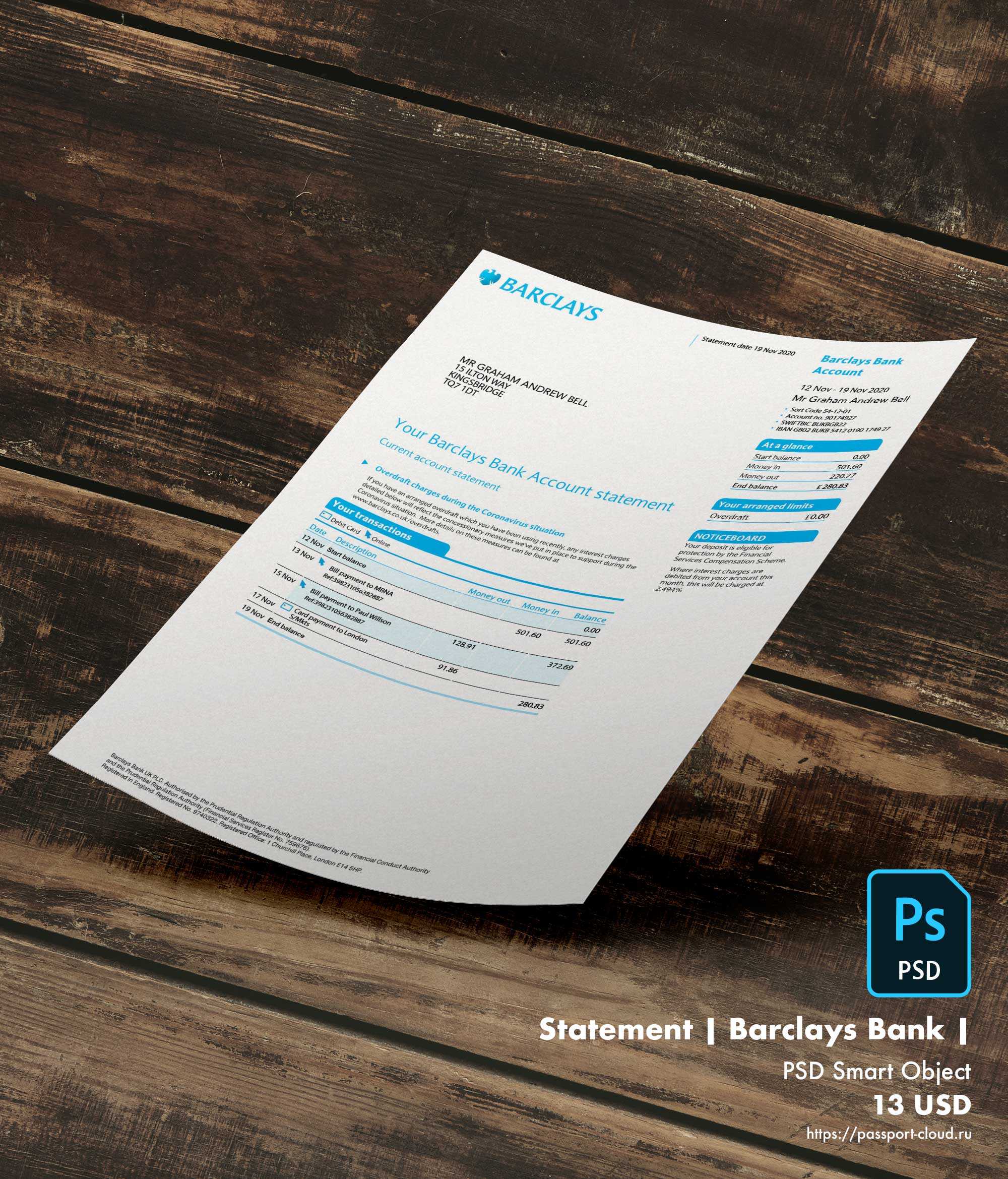 Statement | Barclays Bank | UK | 1