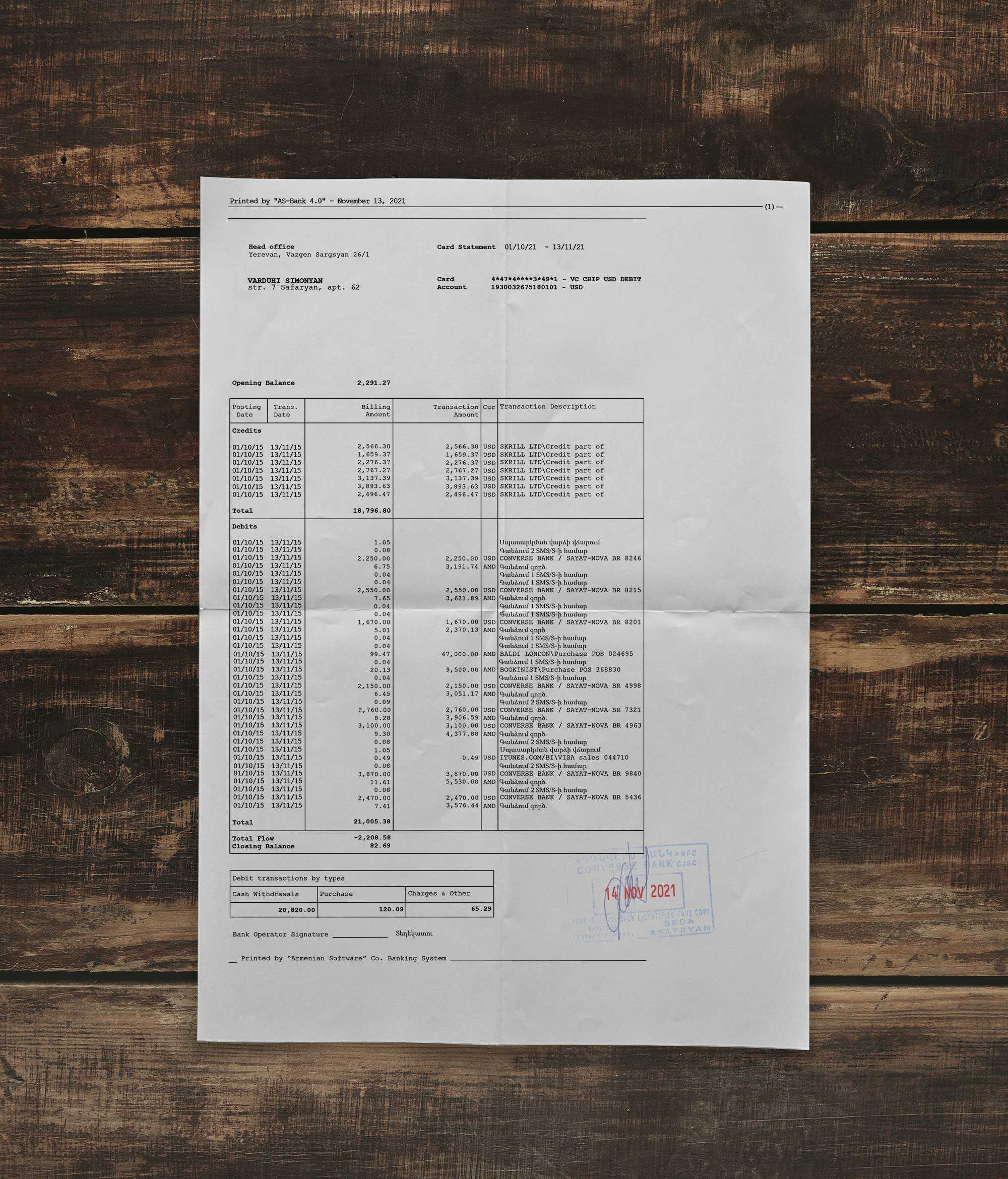 Statement | AS-Bank | Armenia |2