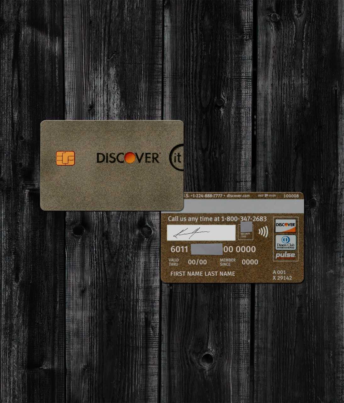 United States of America Credit Card Template2