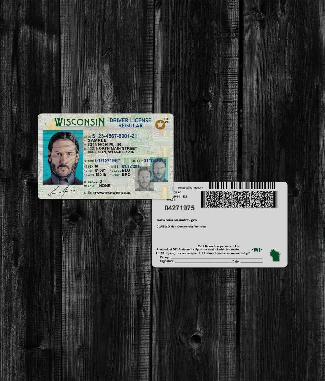Wisconsin Driver License OLD2