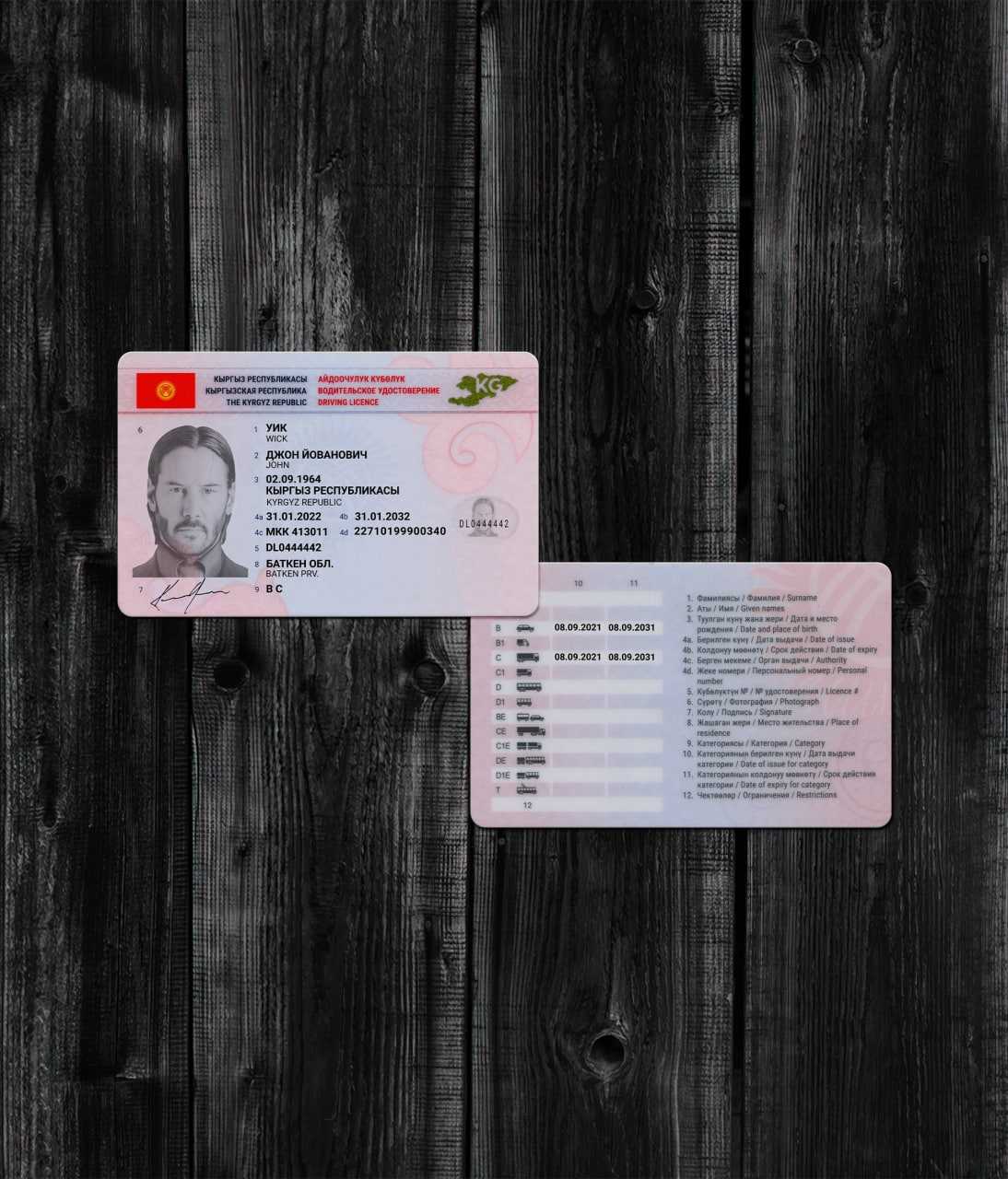 Kyrgyzstan Driver License 2021+2