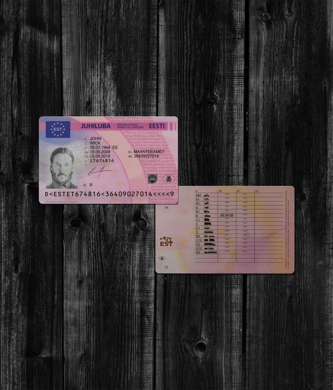 Estonia Driver License 2013+2