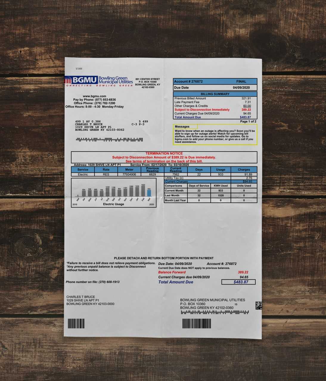 United States of America Bill Template2
